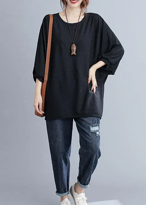 Black Bat Sleeve Fashion Top