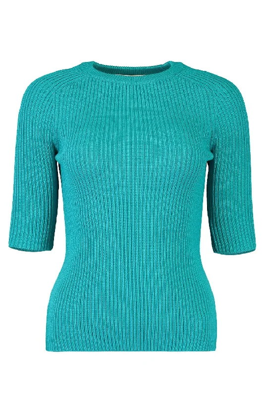 Elbow Sleeve Pullover - Aqua