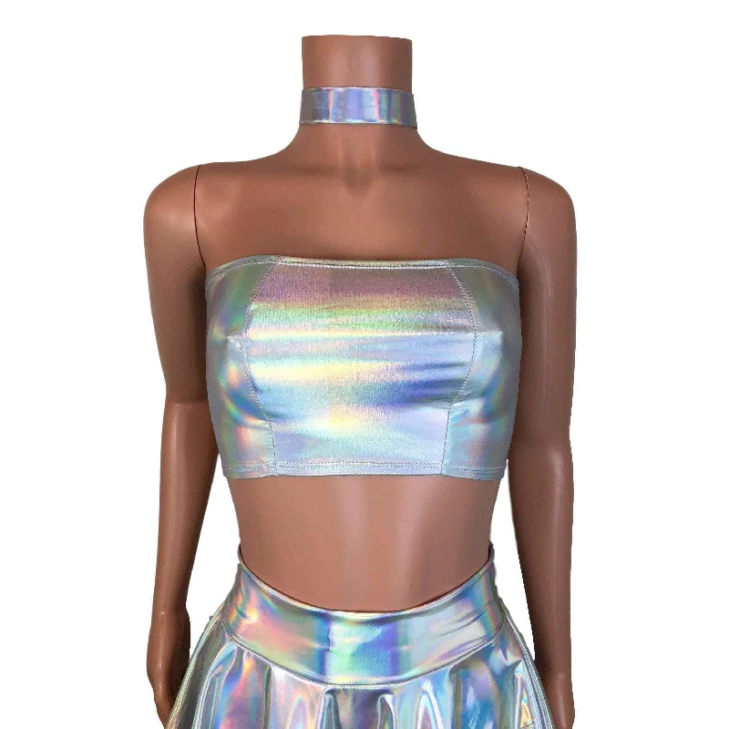 Tube Top Bandeau - Opal Holographic