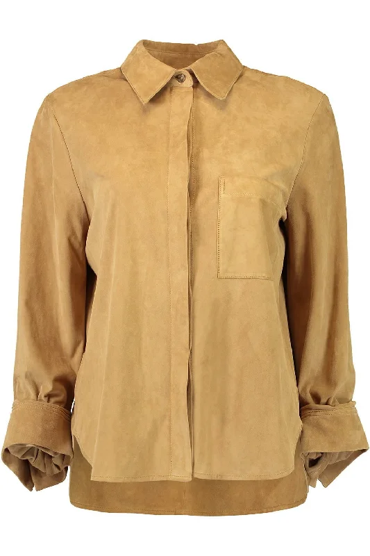 Boyfriend Suede Shirt - Tobacco