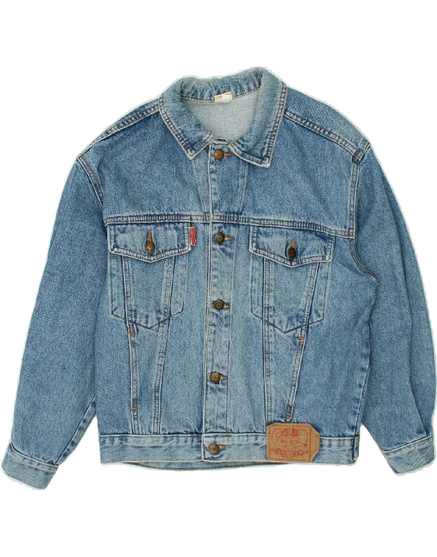 CASUCCI Womens Oversized Denim Jacket IT 40 Small Blue Cotton