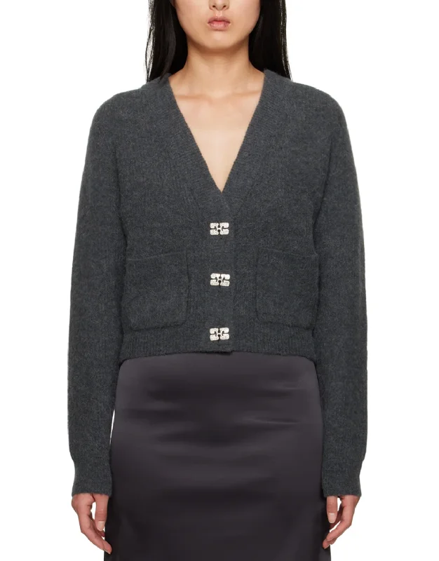 Ganni Jewel Button Cardigan