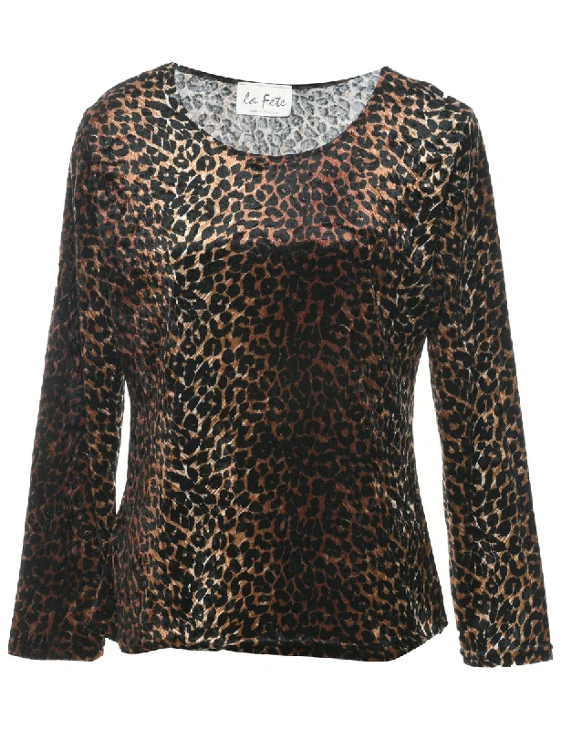 Leopard Print Top - M