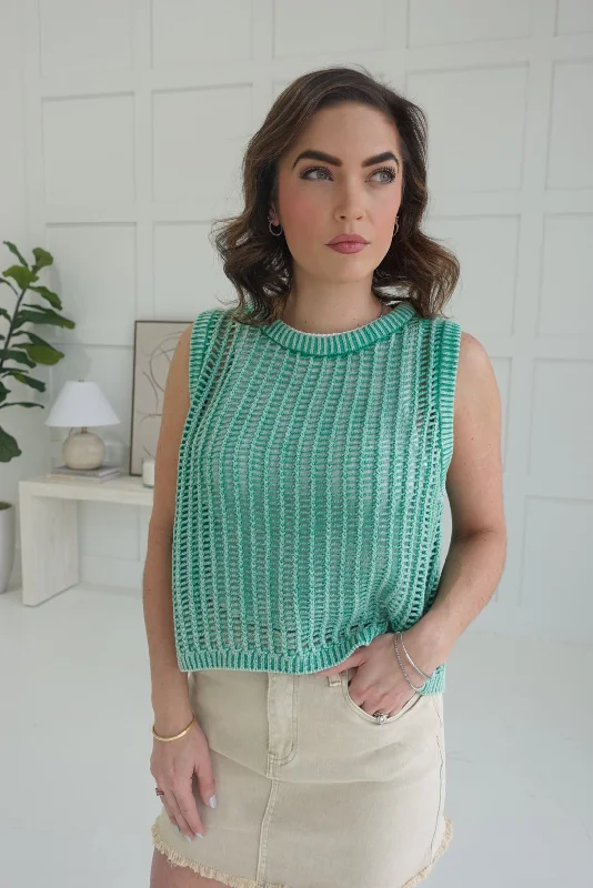 Mako Sweater Vest - Kelly Green