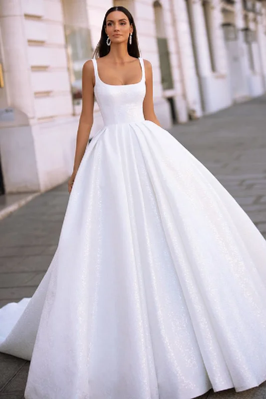 Preston Sleeveless Sparkly Wedding Dress