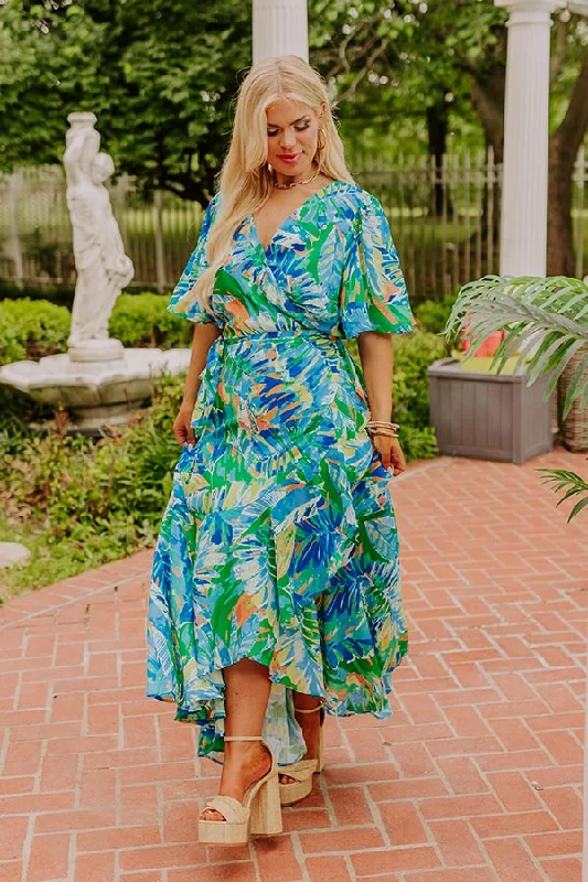 Party In Paradise Wrap Maxi Dress Curves