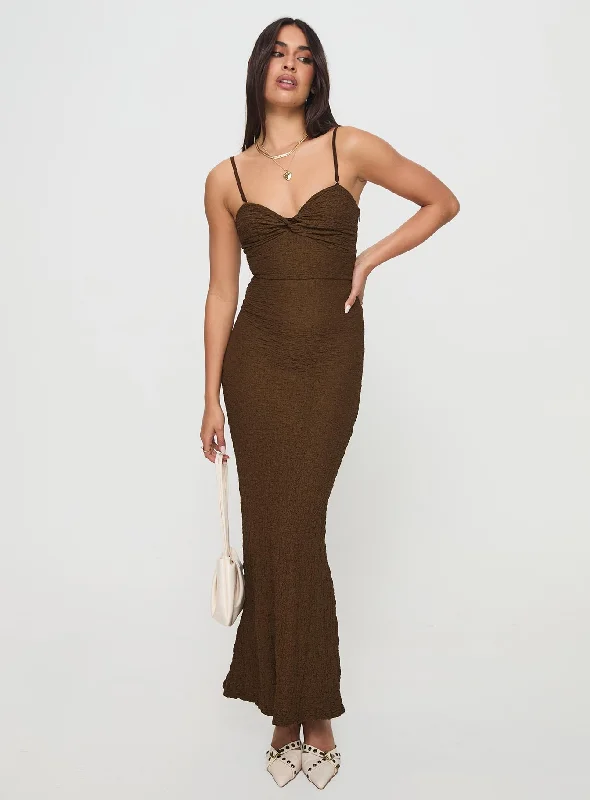 Celie Maxi Dress Chocolate