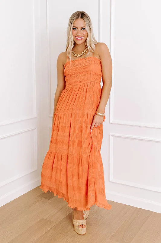 Sunny Point Of View Pleated Maxi Dress