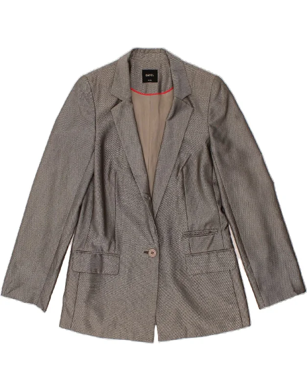 OASIS Womens 1 Button Blazer Jacket UK 10 Small Grey