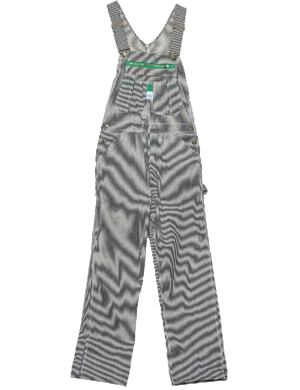 Liberty Striped Workwear Dungarees - W34 L32