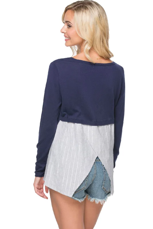 Nightfall w/Dove Stripe shirting Sweater