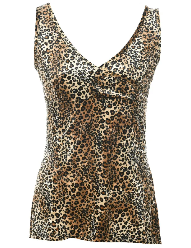 Leopard Print Evening Top - S