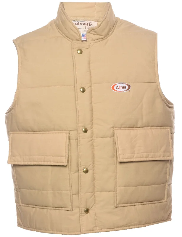 Light Brown Puffer Vest - XL