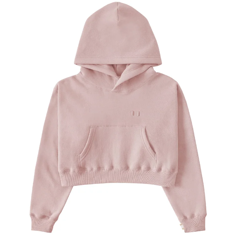 Flag Fleece Crop Hoodie Dusk