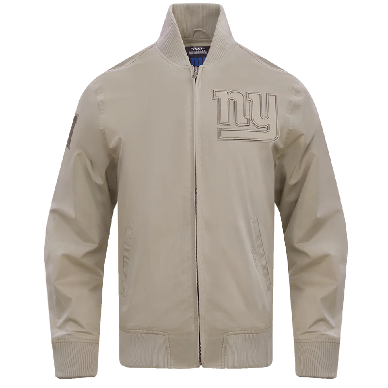 NFL NEW YORK GIANTS NEUTRAL TWILL JACKET (TAUPE)