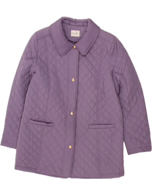 EASTEX Womens Quilted Jacket UK 16 Large Purple