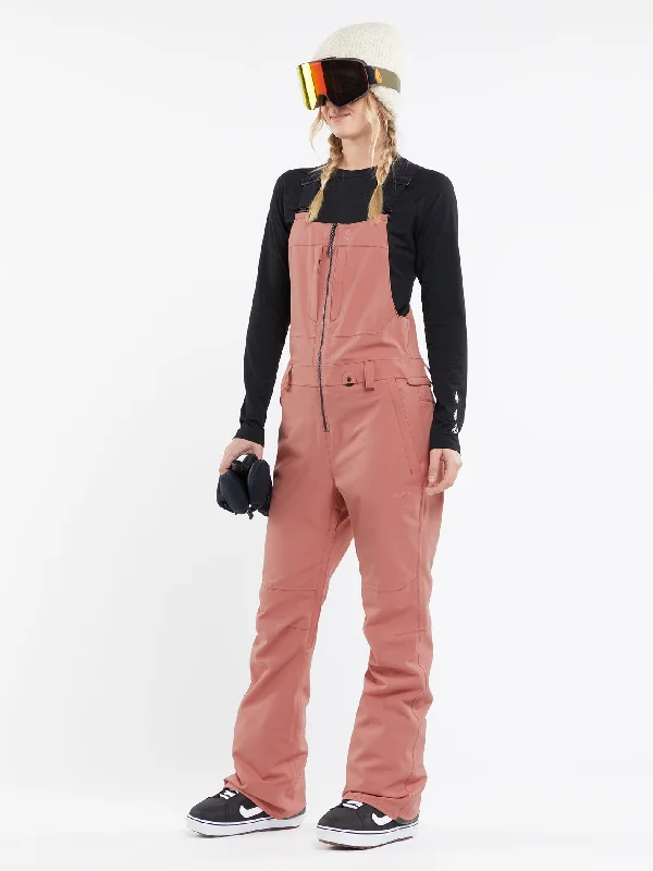 Womens Swift Bib Overalls - Earth Pink