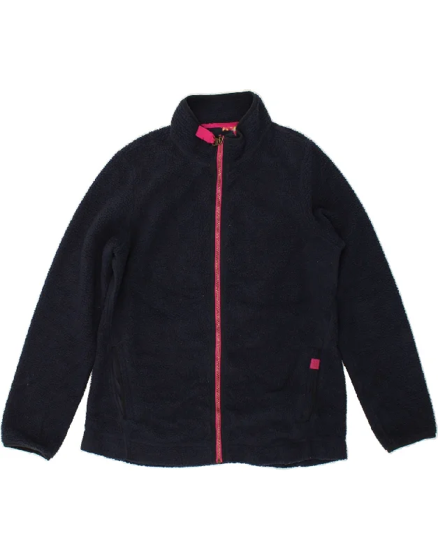 JOULES Womens Fleece Jacket UK 16 Large Navy Blue Polyamide