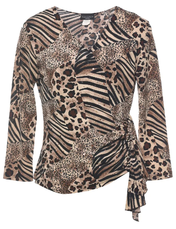 Leopard Print Top - M