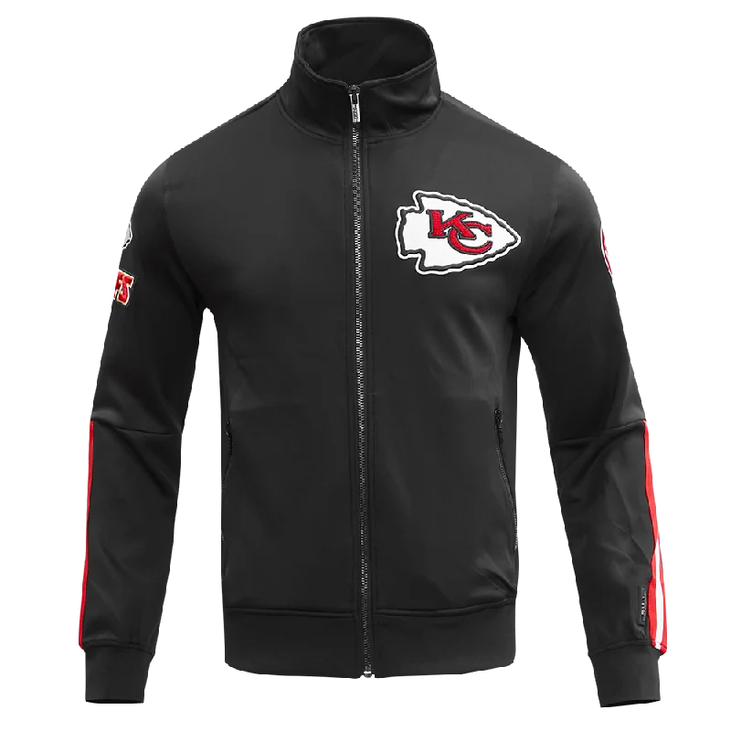 NFL KANSAS CITY CHIEFS CLASSIC MEN'S TRACK JACKET (BLACK)