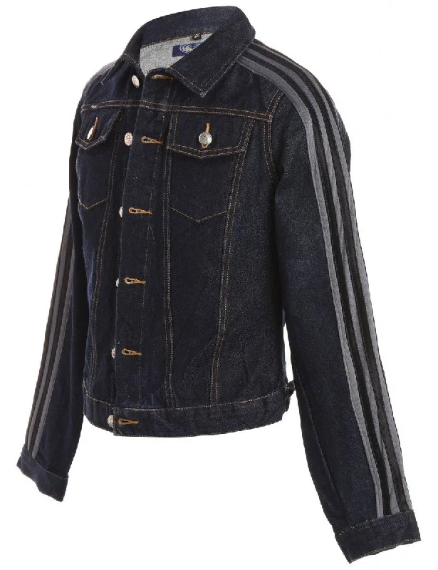 Label Three Stripe Sleeve Denim Jacket