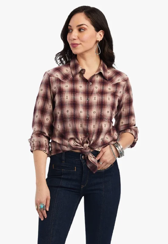 Ariat Womens REAL Billie Jean Plaid Long Sleeve Shirt