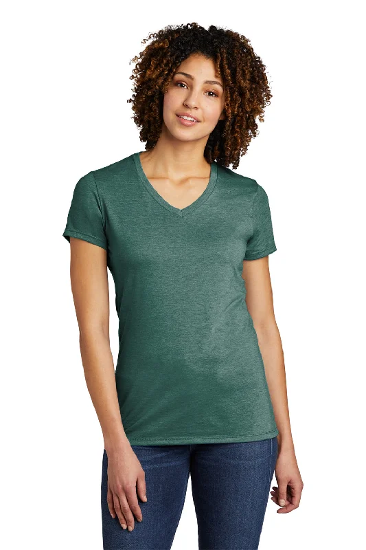 Allmade Womens Short Sleeve V-Neck T-Shirt - Deep Sea Green