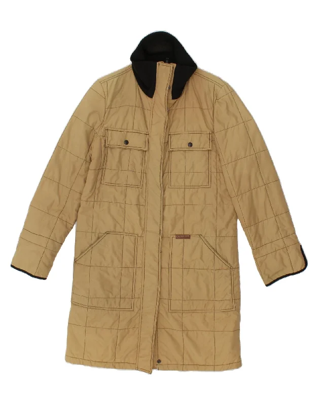 MARLBORO CLASSICS Womens Padded Coat UK 10 Small Beige Cotton