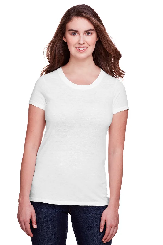 Threadfast Apparel Womens Short Sleeve Crewneck T-Shirt - Solid White