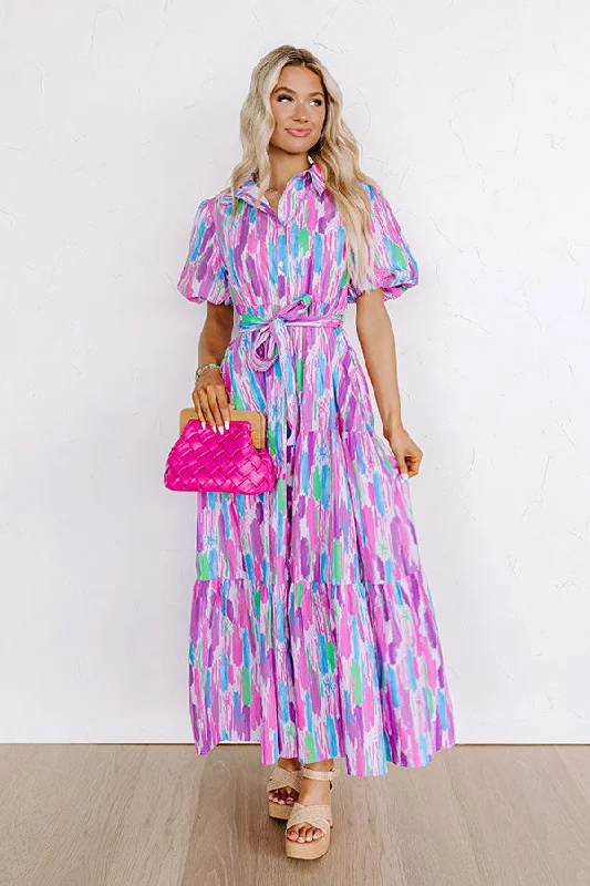 Happy Times Button Down Maxi Dress