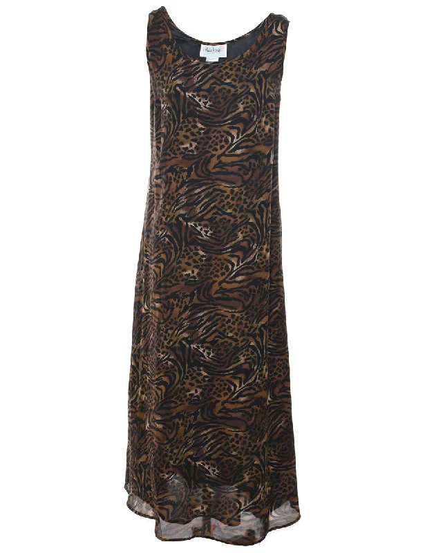 Leopard Print Dress - L