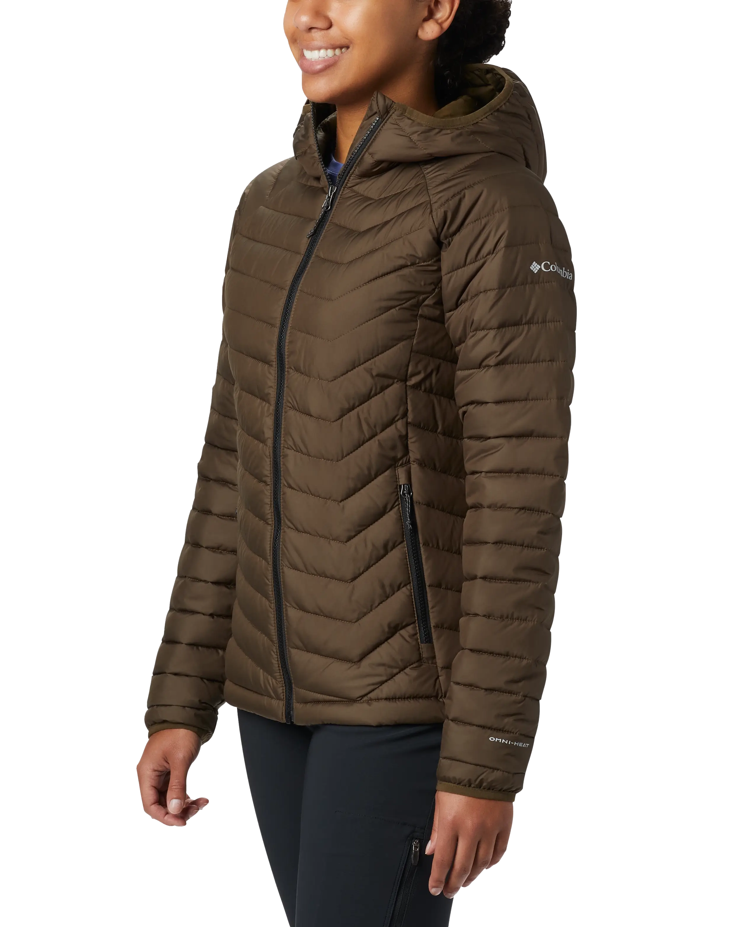 Powder Lite Hooded Jacket in Olive Green