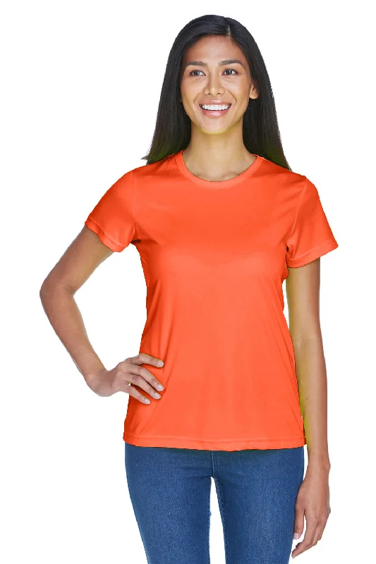 UltraClub Womens Cool & Dry Performance Moisture Wicking Short Sleeve Crewneck T-Shirt - Orange