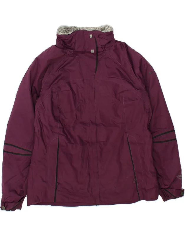 COLUMBIA Womens Windbreaker Jacket UK 18 XL Maroon Nylon