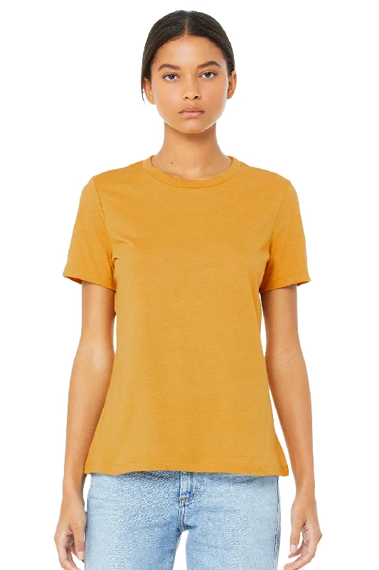 Bella + Canvas Womens Relaxed Jersey Short Sleeve Crewneck T-Shirt - Mustard Yellow