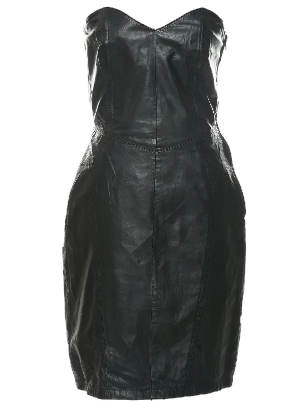 Leather Strapless Dress - XS