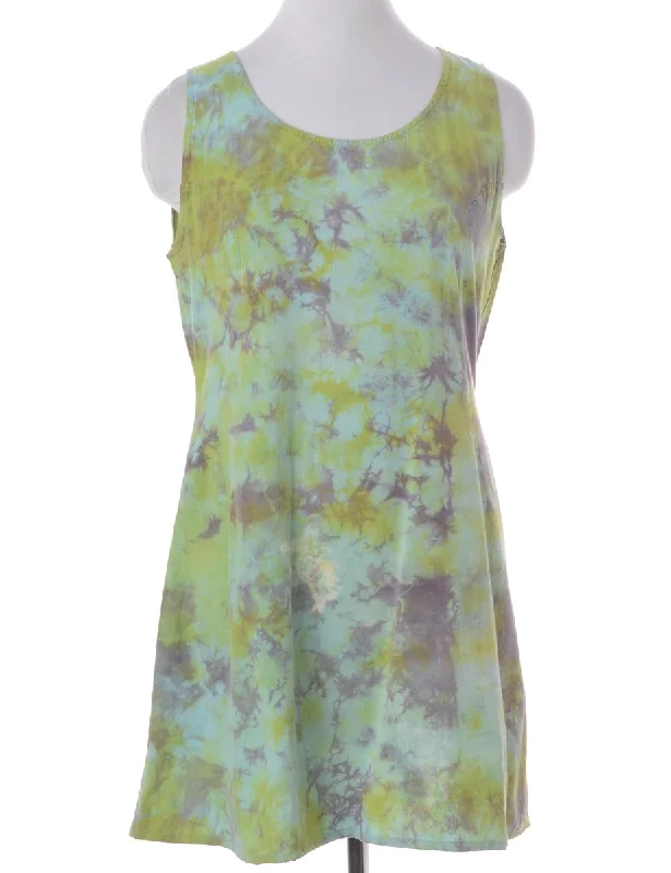 Label Tie Dyed Short Dress