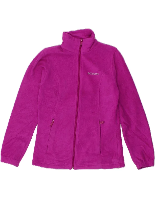 COLUMBIA Womens Fleece Jacket UK 10 Small Pink Polyester