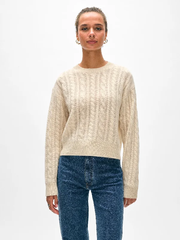 Cashmere Cable Crewneck