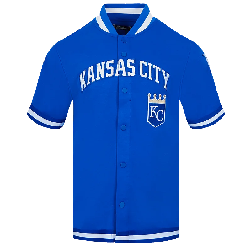 MLB KANSAS CITY ROYALS CLASSIC MEN'S WARM UP JACKET (ROYAL BLUE)