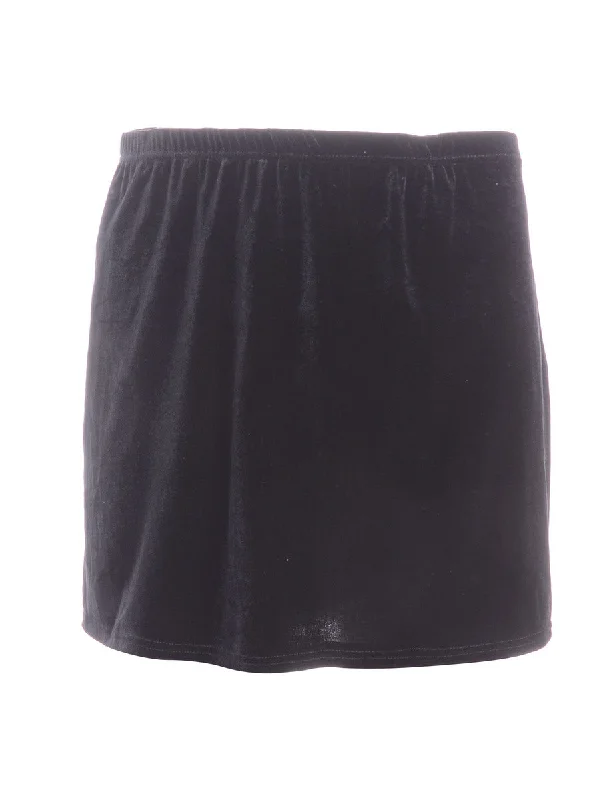 Label Velvet Mini Skirt