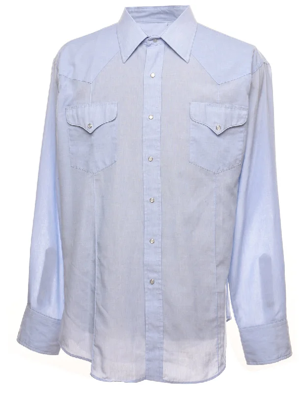 Light Blue Classic Western Shirt - XL