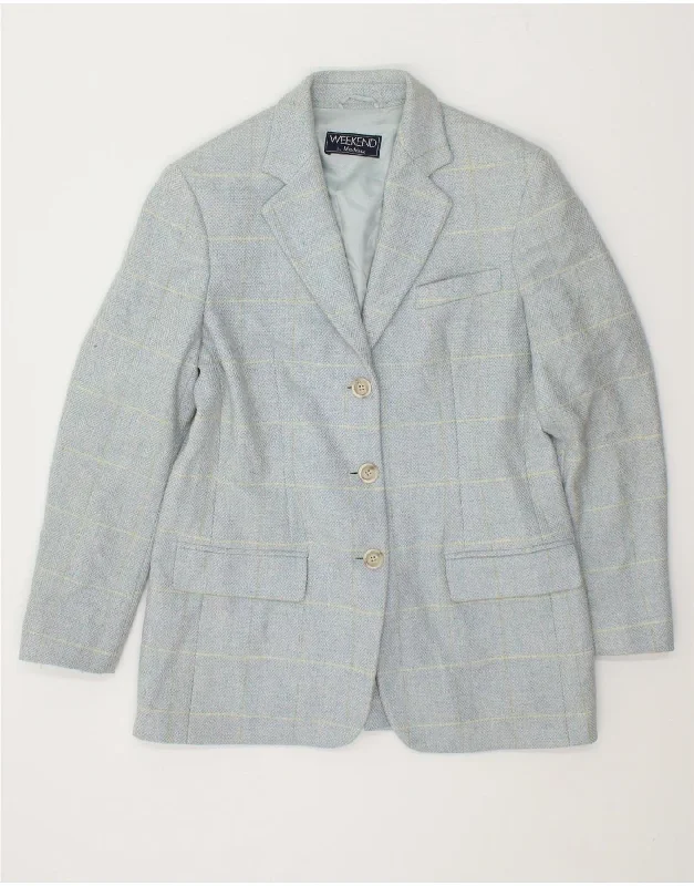 MAX MARA Womens Weekend 3 Button Blazer Jacket UK 10 Small Blue Striped