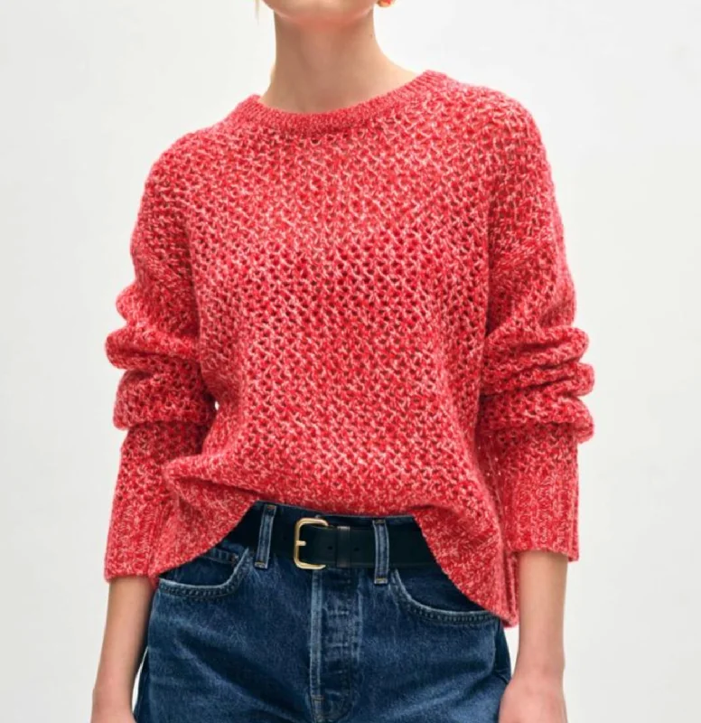 W+W Marled Mesh Crewneck