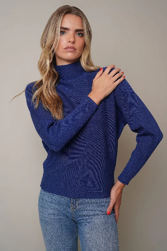 Funnel Neck Long Sleeve Sweater