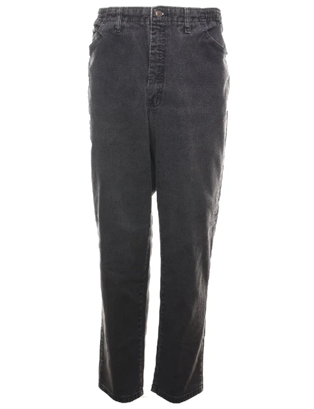 Lee Black Denim Trousers - W35 L30