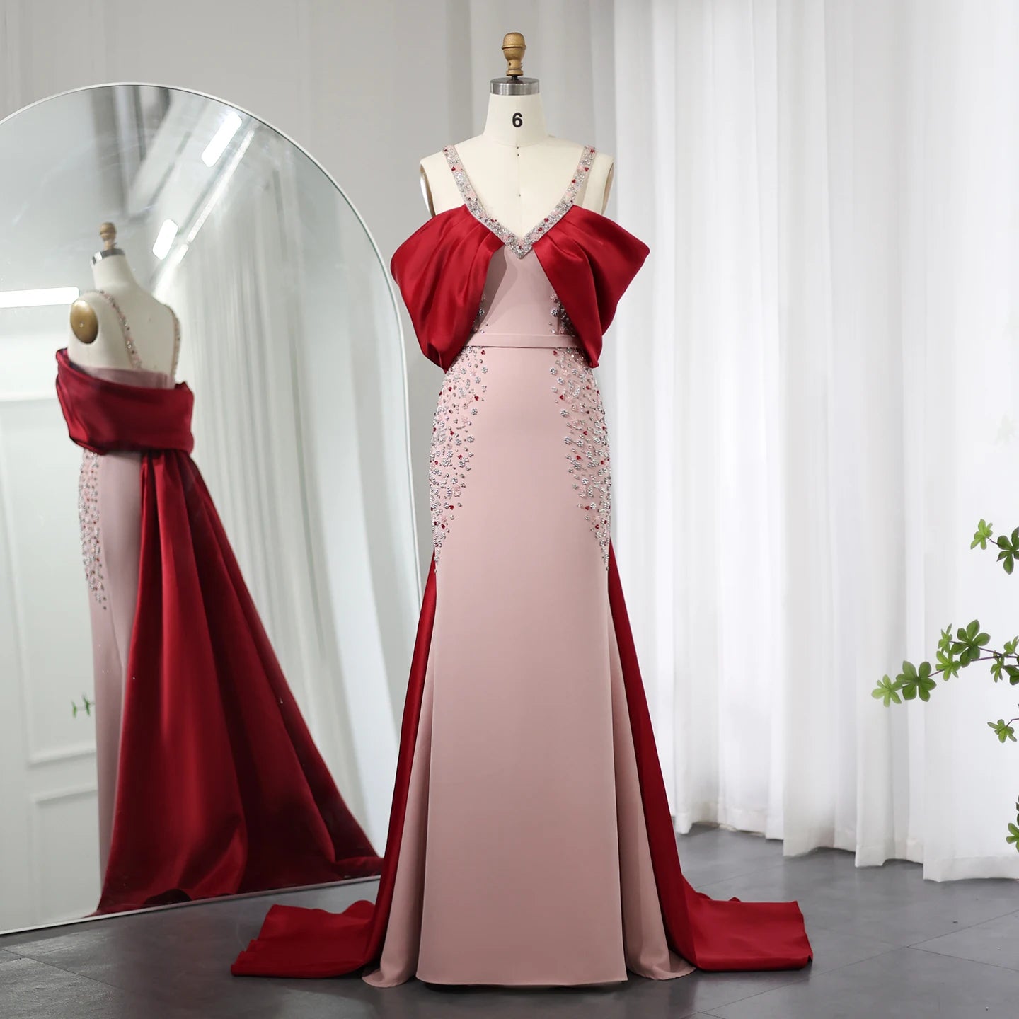 Luxury Embellished Floor-Length Dress with Cape