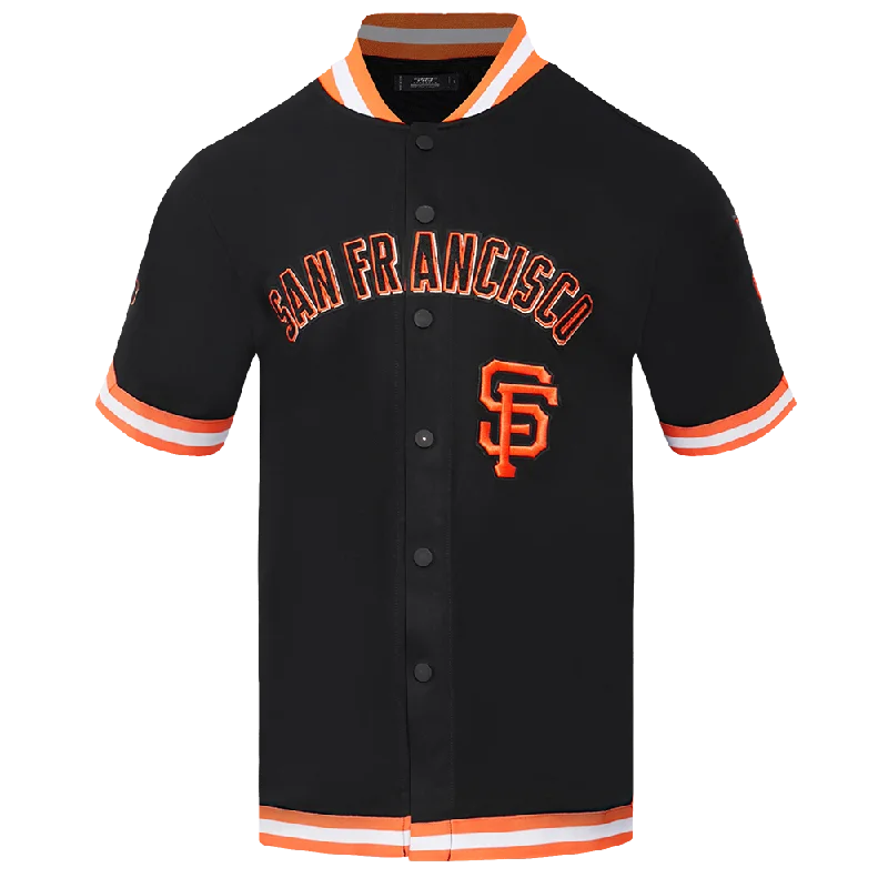 MLB SAN FRANCISCO GIANTS CLASSIC MEN'S WARM UP JACKET (BLACK/ORANGE)