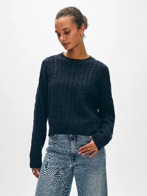 Cashmere Cable Crewneck