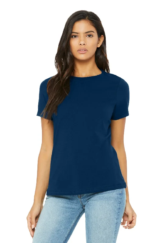 Bella + Canvas Womens Short Sleeve Crewneck T-Shirt - Solid Navy Blue